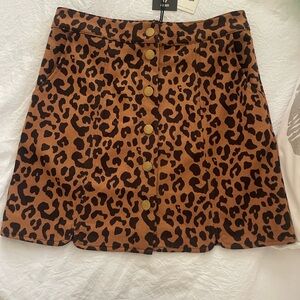 Very J leopard mini skirt
